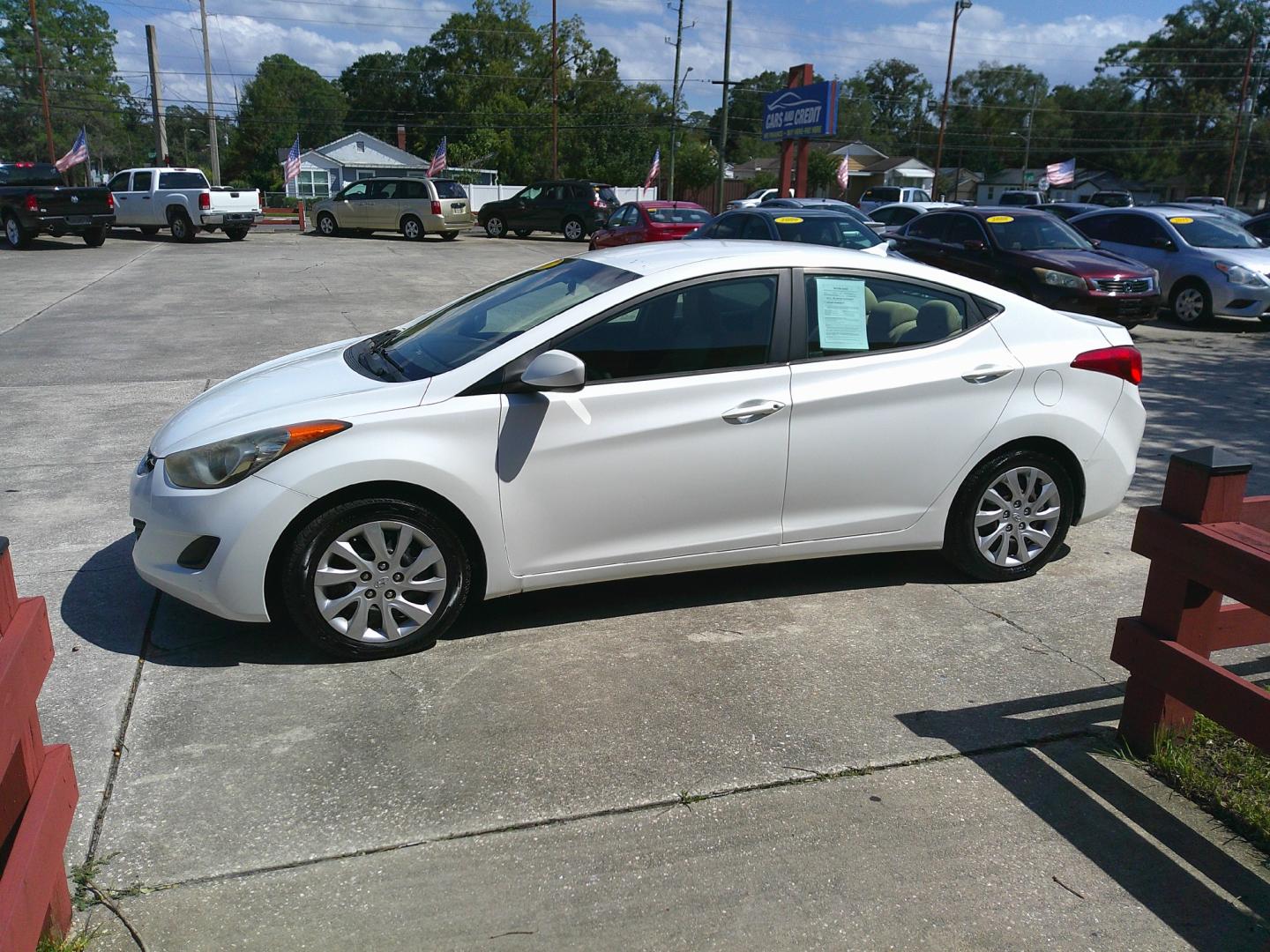 2012 WHITE HYUNDAI ELANTRA (5NPDH4AE0CH) , located at 10405 Abercorn Street, Savannah, GA, 31419, (912) 921-8965, 31.988262, -81.131760 - Photo#1